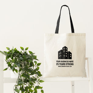 Firmenlogo zum Feiern von # Jahren Benutzerdefinie Tragetasche
