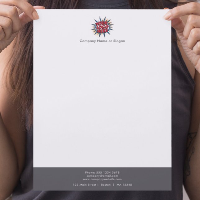 Firmenlogos hochladen Modernes Einfaches Briefbogen (Von Creator hochgeladen)