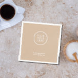 Firmenlogos Papierservietten<br><div class="desc">Ein elegantes, individuelles Business Paper Servietten Template in modernem minimalistischem Stil, das mit Ihrem Firmenlogo und Firmenlogo oder info leicht aktualisiert werden kann. Wenn Sie Hilfe bei der Personalisierung dieses Produktes benötigen, kontaktieren Sie mich bitte über den Meldungsknopf und ich helfe Ihnen gerne.</div>