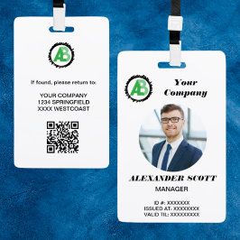 Firmenlogos Personalbestand qr-Code Ausweis