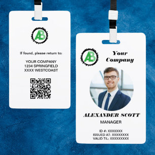 Firmenlogos Personalbestand qr-Code Ausweis