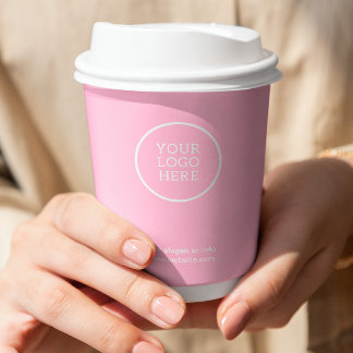 Firmenlogos Unternehmen Modernes Rosa Beruflich Pappbecher