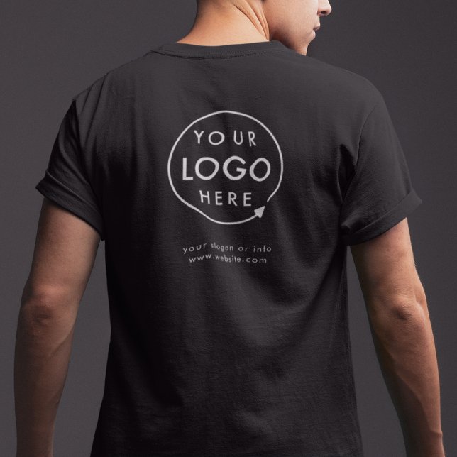 Firmenlogos Zurück markierter Mitarbeiter T-Shirt (Von Creator hochgeladen)