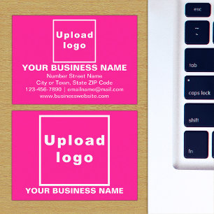 Firmenmarke auf Small Pink Rectangle Card Visitenkarte