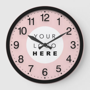 Firmenminimalismus Benutzerdefiniertes Logo der Bl Große Wanduhr