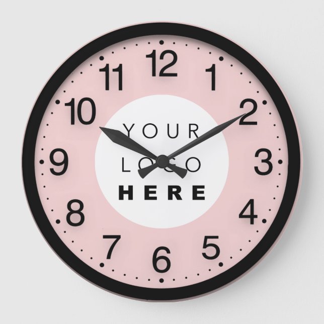 Firmenminimalismus Benutzerdefiniertes Logo für di Große Wanduhr (Vorderseite)