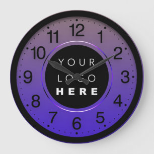 Firmenminimalismus Violet Rose Benutzerdefiniertes Große Wanduhr