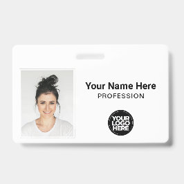 Firmenmitarbeiter, Name, Logo, Foto-ID Ausweis