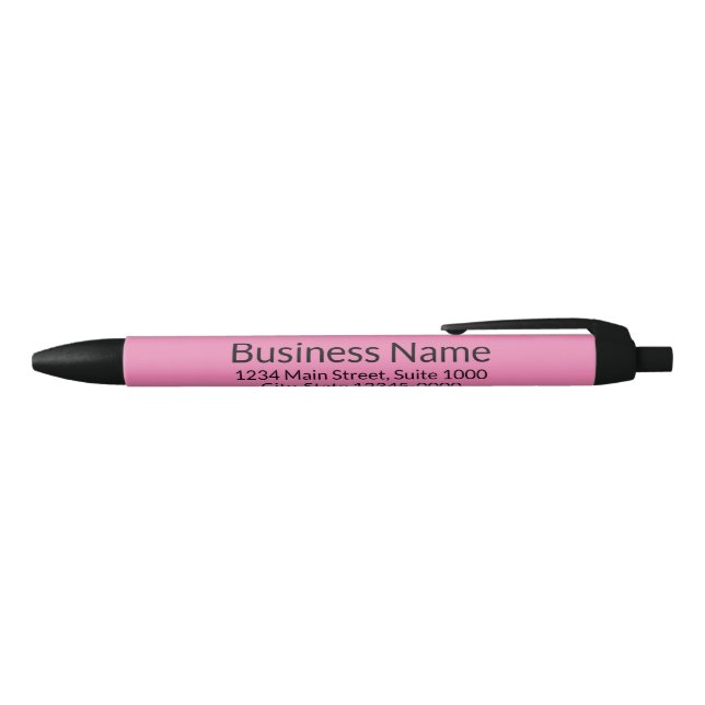 Firmenname Adresse Website Telefonnummer Pink Kugelschreiber (Oberseite)