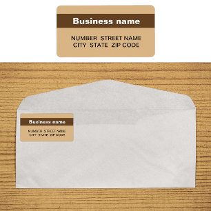 Firmenname auf der Brown Address Label hervorgehob Adressaufkleber