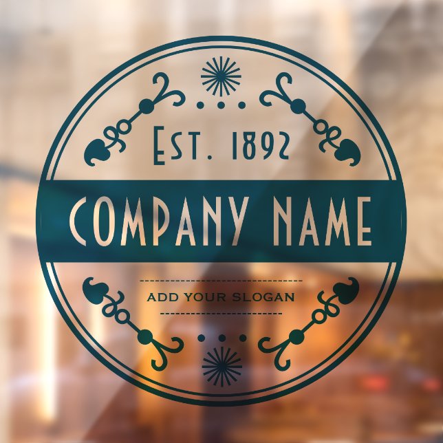 Firmenname, dekorativ fensteraufkleber (Blatt 2)