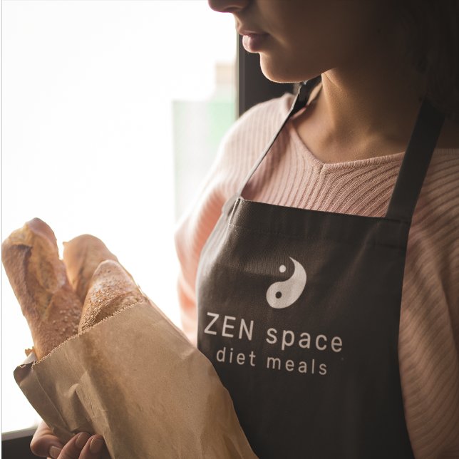 Firmenname des Logos, kundenspezifische schwarze S Schürze (custom logo)