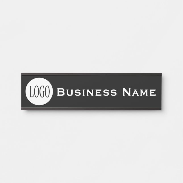 Firmenname Firma Black Office Türzeichen Türschild (Vorderseite )