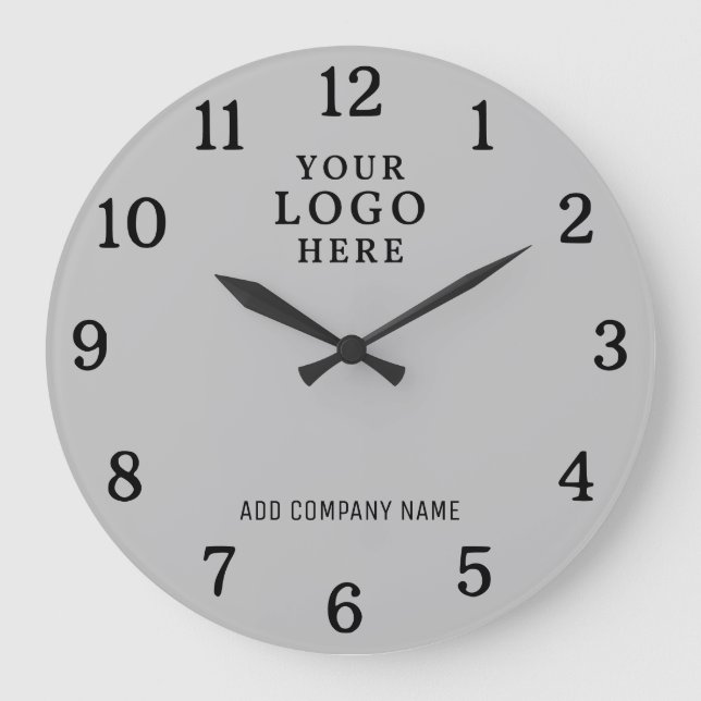 Firmenname Firmenlogo Markenbezeichnung "Promo Gra Große Wanduhr (Vorderseite)