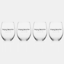 Firmenname Firmenwerbung Weinglas Ohne Stiel