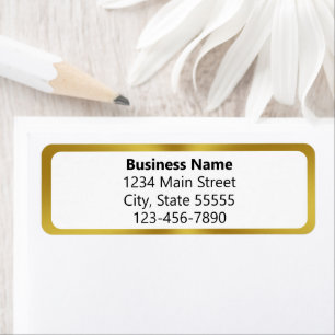 Firmenname Gold und White Phone Rücksendeadresse
