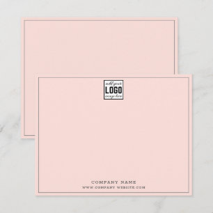 Firmenname Graue Linie Rosa Mitteilungskarte