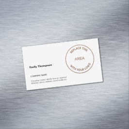 Firmenname Ihr Logo weiß Magnetische Visitenkarte