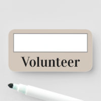 Firmenname, konservative "Volunteer Name Tag"
