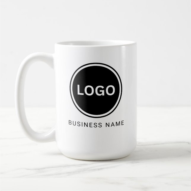 Firmenname Logo Kaffeetasse (Links)