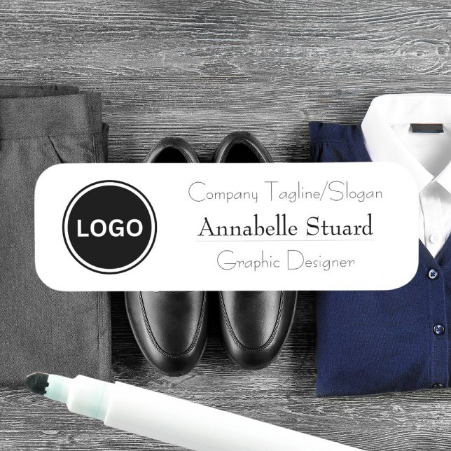 Firmenname Moderne, Name des Mitarbeiters Namensschild (Corporate Modern Classy Employee Name tag)