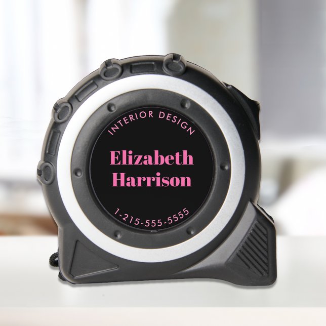 Firmenname Pink Black Maßband (Von Creator hochgeladen)