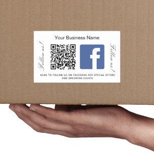 Firmenname qr Code Facebook Markenfarbe Rechteckiger Aufkleber