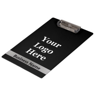 Firmenname Schwarz und Silver Ihre Logo-Vorlage Klemmbrett