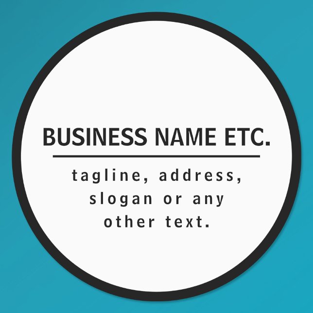 Firmenname & Slogan/anderer Text | Schwarz/Weiß Etiketten (Von Creator hochgeladen)