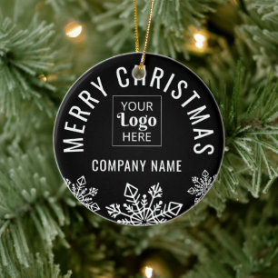 Firmenname Snowflake Weihnachten Keramik Ornament