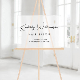 Firmenname Stilvolle Signatur-Script Mattiert Acrylschild