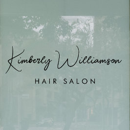 Firmenname Stilvolle Signaturschrift Fensteraufkleber