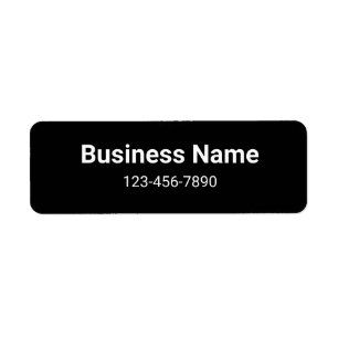 Firmenname Telefonnummer Schwarz Produktlabel
