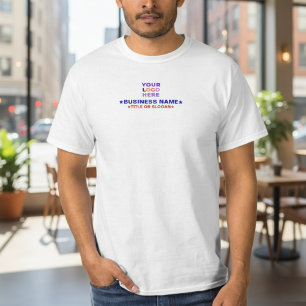 Firmenname & Text oder Slogan   Werbe-Logo T-Shirt