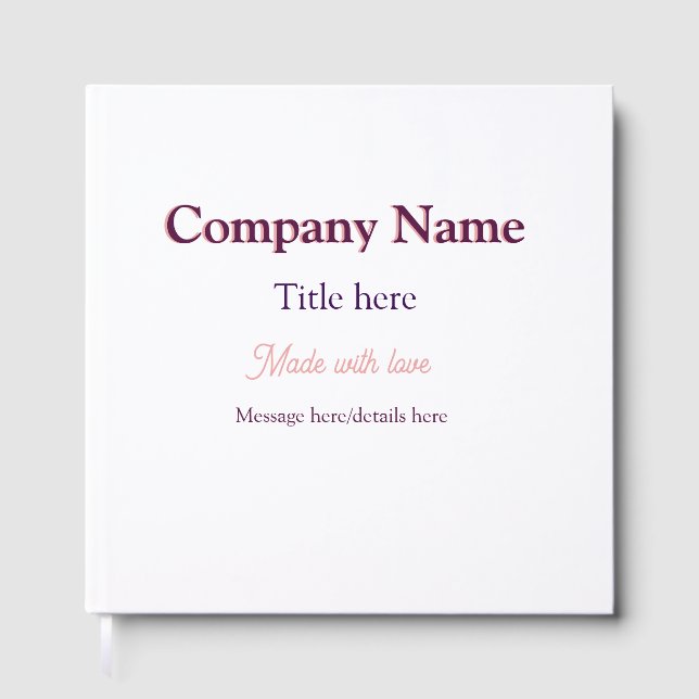 Firmenname Titel Details benutzerdefinierte Geschä Gästebuch (Vorderseite)