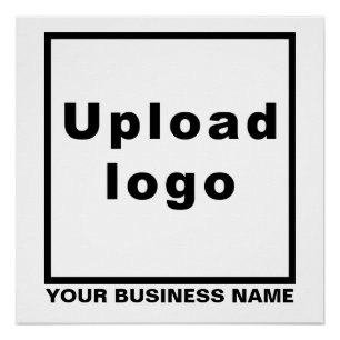 Firmenname und Logo auf dem Glossar "White Square" Poster