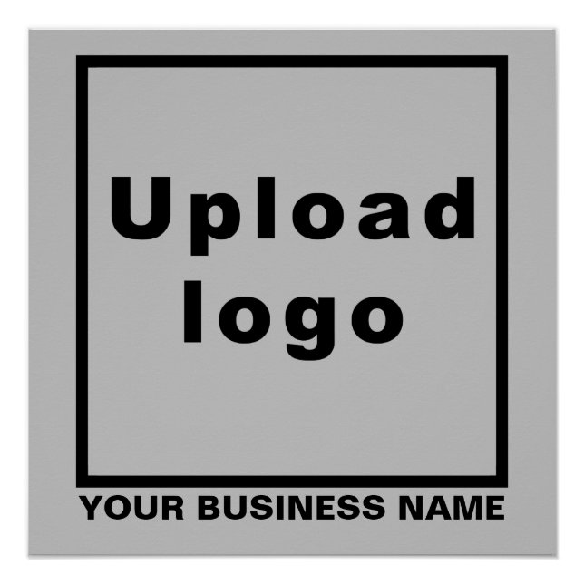 Firmenname und Logo auf dem Grauplatz Poster (Vorderseite)