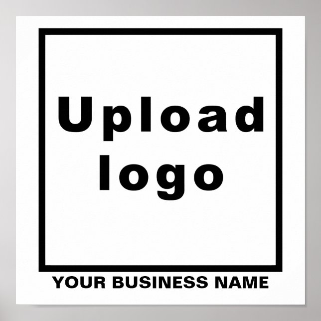 Firmenname und Logo auf dem Poster auf dem weißen  (Vorne)
