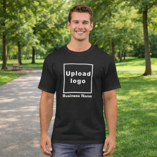 Firmenname und Logo auf dem Schwarzen T - Shirt