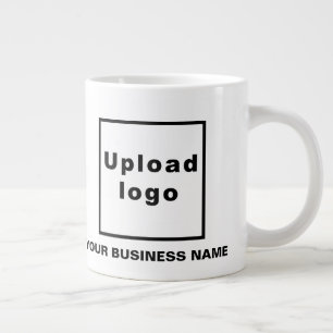 Firmenname und Logo auf der Jumbo-Tasse