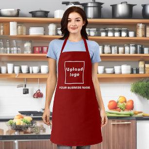 Firmenname und Logo auf der Red Polyester-Schürze Schürze