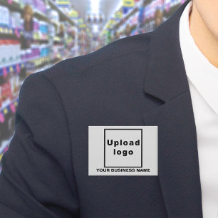 Firmenname und Logo auf der Schaltfläche Weißes Re Button