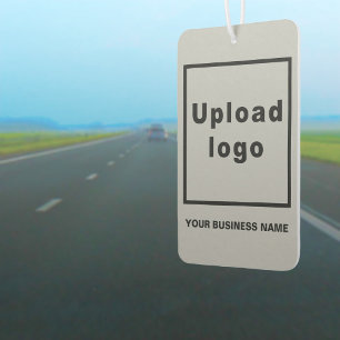 Firmenname und Logo auf Grau Air Freshener Autolufterfrischer