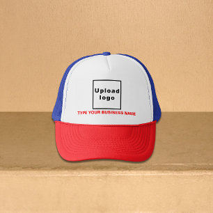 Firmenname und Logo auf mehrfarbigem Trucker-Hut Truckerkappe
