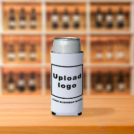 Firmenname und Logo auf Seltzer kann Cooler Weiß w Selters Dosenkühler