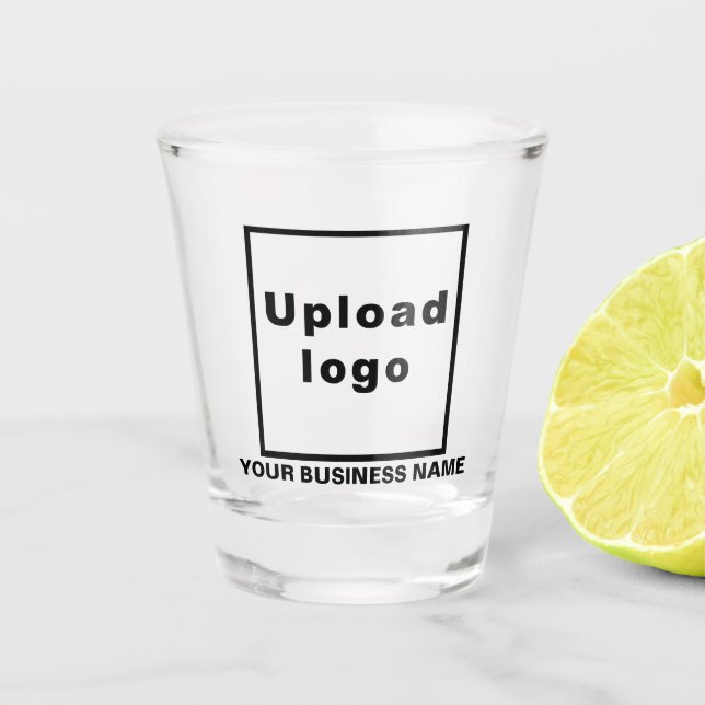 Firmenname und Logo auf Shootglas Schnapsglas (Vorderseite)