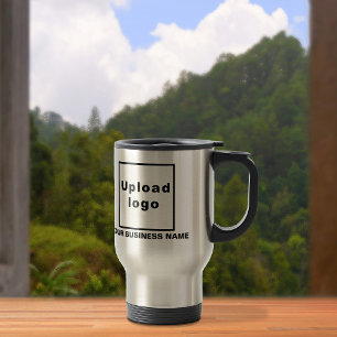 Firmenname und Logo auf stainless Travel Mug Reisebecher