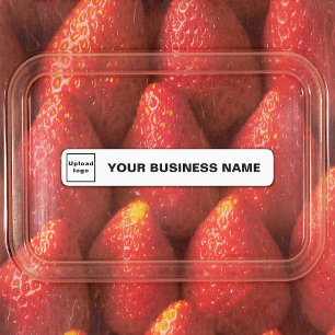 Firmenname und Logo auf weißer, schlanker Oberfläc Etiketten