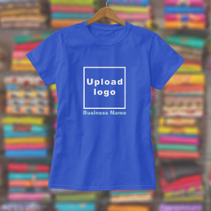 Firmenname und Logo auf "Women Blue T - Shirt" T-Shirt