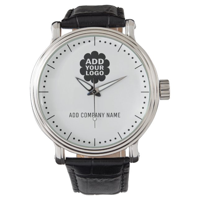 Firmenname und Logo Firmenwerbung Armbanduhr (Vorderseite)